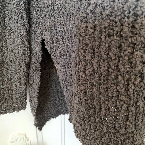 NWOT Chunky 3-Colour Sweater | White Taupe Grey Bouclé Knit Pullover - Picture 7 of 11